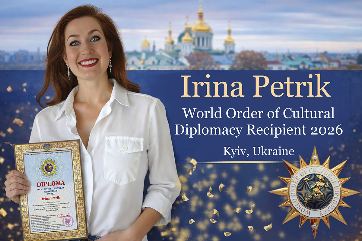 Irina World Order of Cultural Diplomacy Recipient